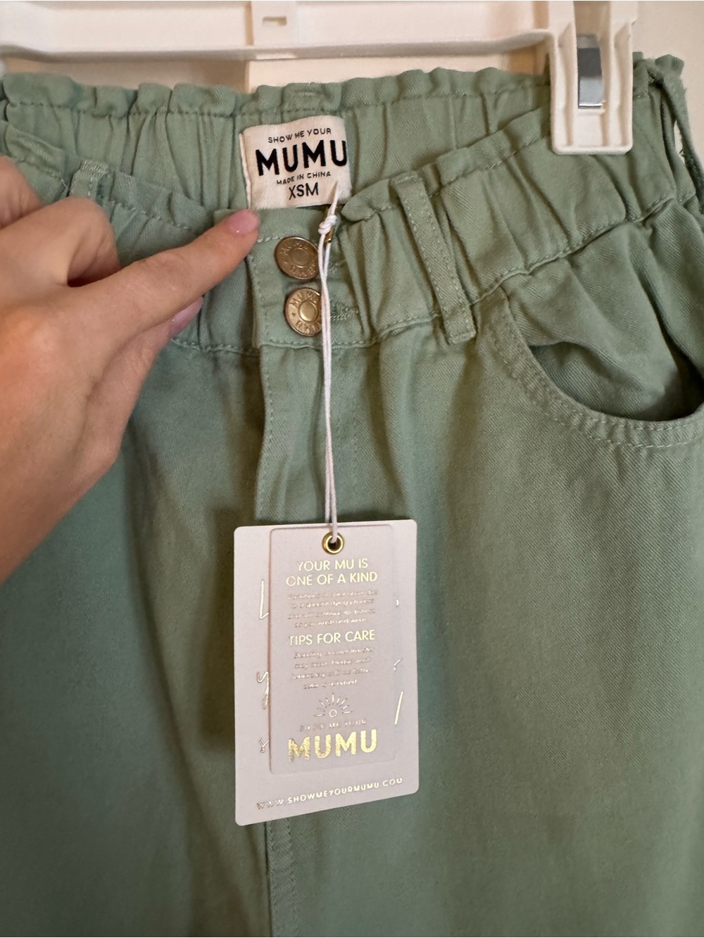 Show Me Your MuMu Emilia Mom Sage Denim Jeans - Picture 6 of 11